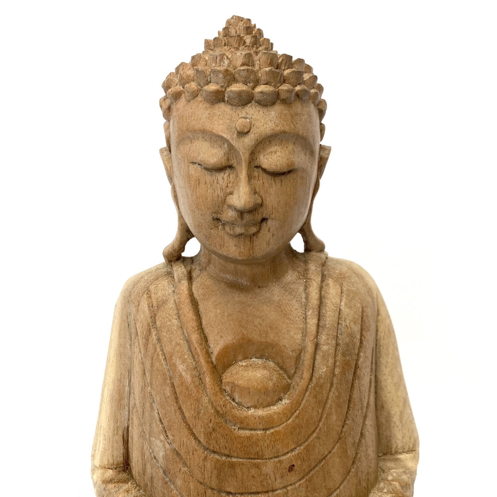 Buda de madera meditando - Komodo-fv