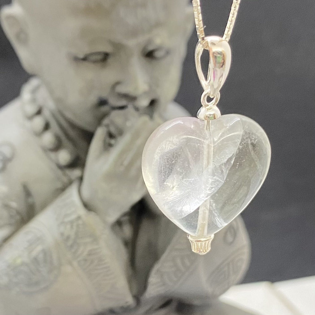 Collar de plata y corazon de Flourita - Komodo-fv