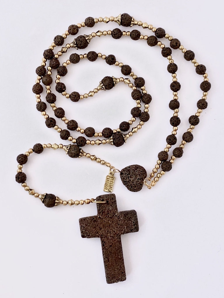 Collar rosario de lava volcanica - Komodo-fv